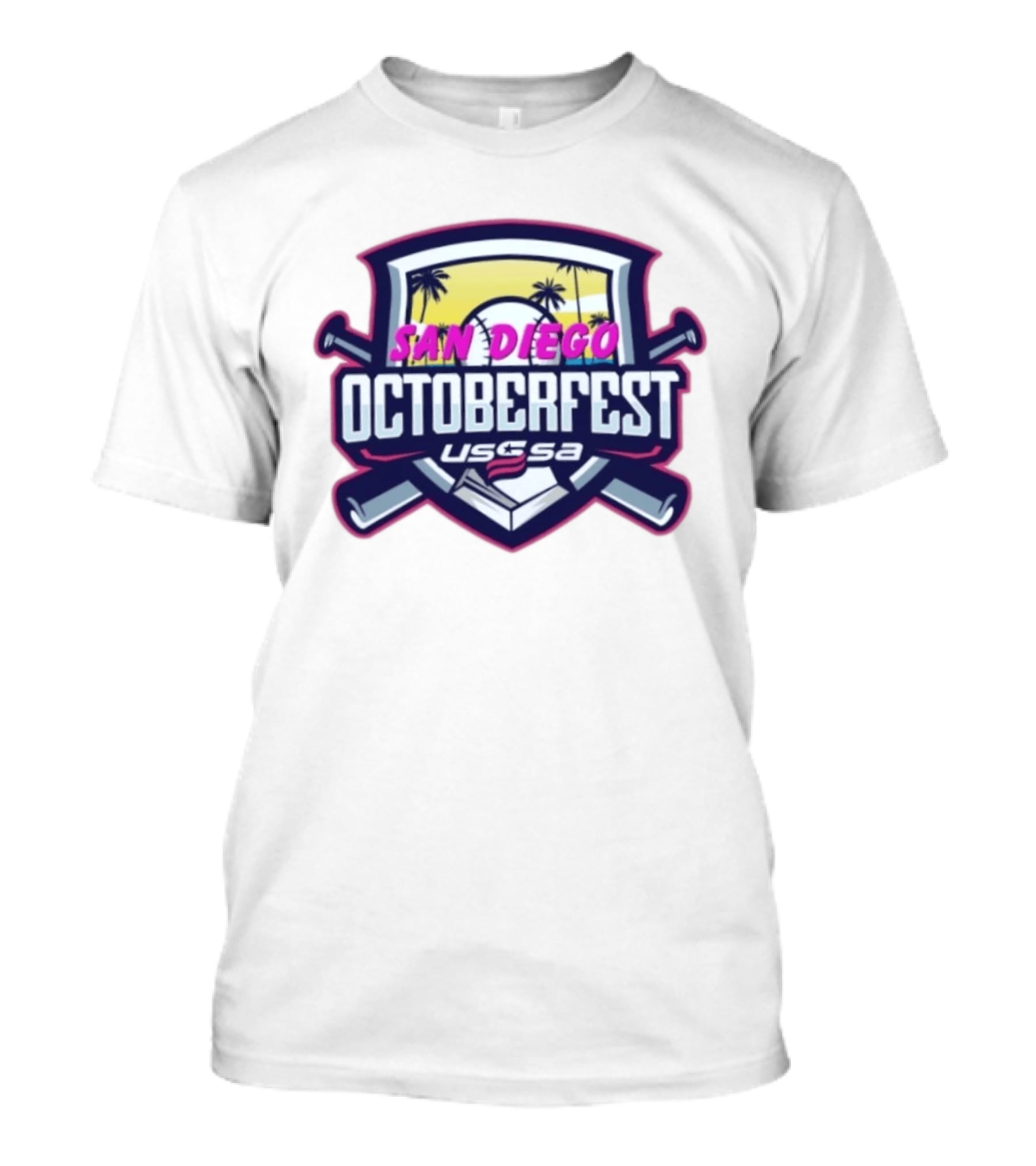 USSSA San Diego Oktoberfest Baseball Event Palms Sunset T-Shirt