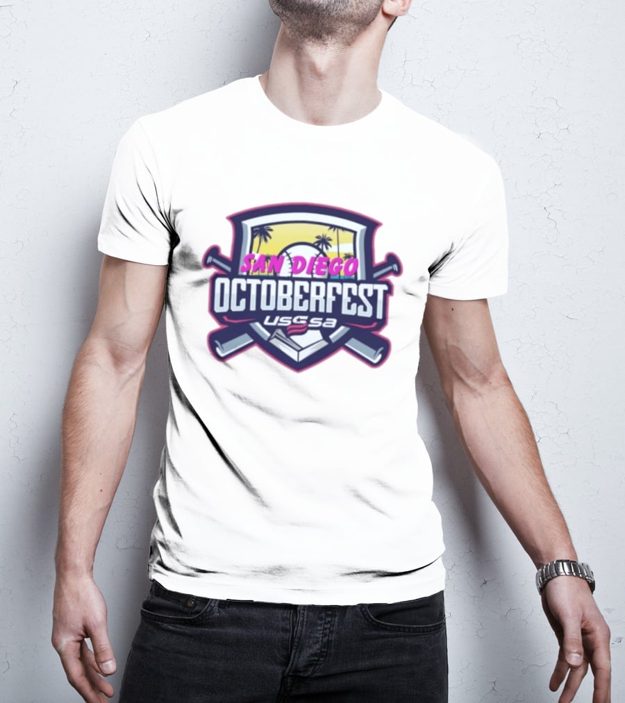 USSSA San Diego Oktoberfest Baseball Event Palms Sunset T-Shirt