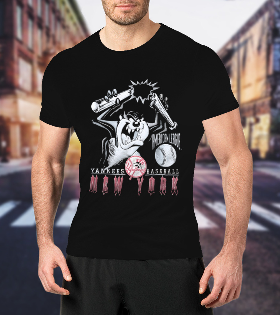 Taz New York Yankees Baseball 1997 MLB Bat Yankees Yankees Baseball New York T-Shirt