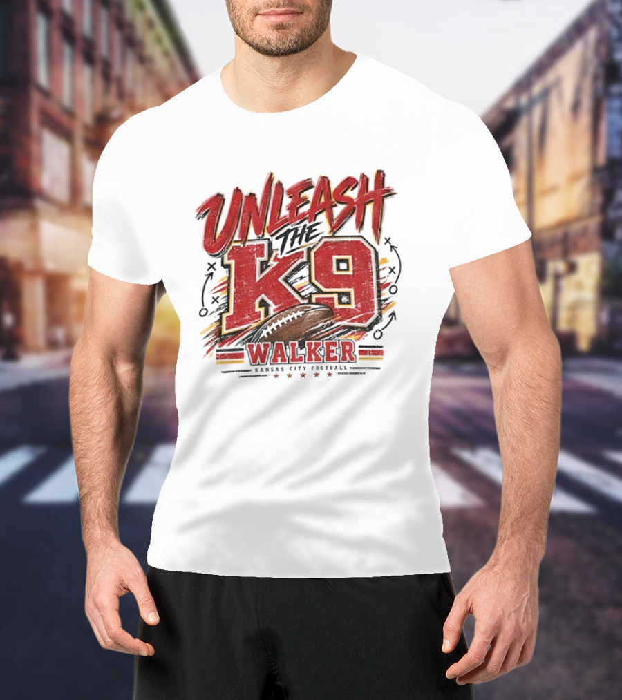 Unleash The K9 Walker Kansas City Football T-Shirt