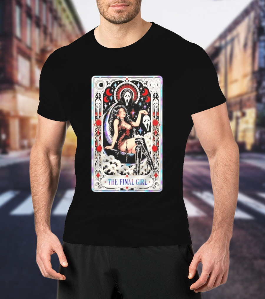 The Final Girl Ghostface Scream Tarot Card Aesthetic T-Shirt