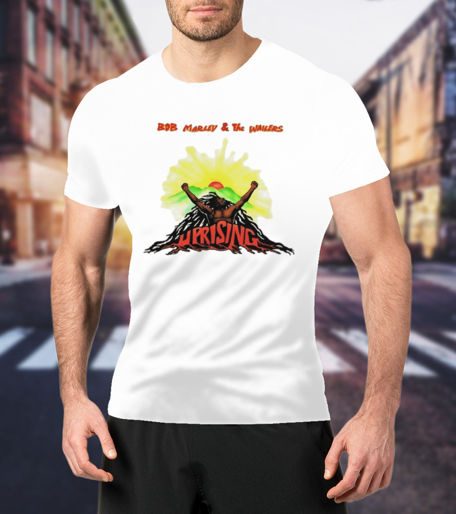 Bob Marley & The Wailers Uprising Reggae Sunburst Mountain T-Shirt