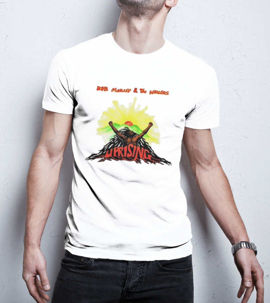 Bob Marley & The Wailers Uprising Reggae Sunburst Mountain T-Shirt