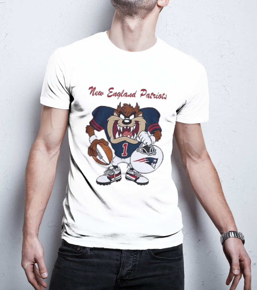 New England Patriots Looney Tunes Taz Number One Football T-Shirt