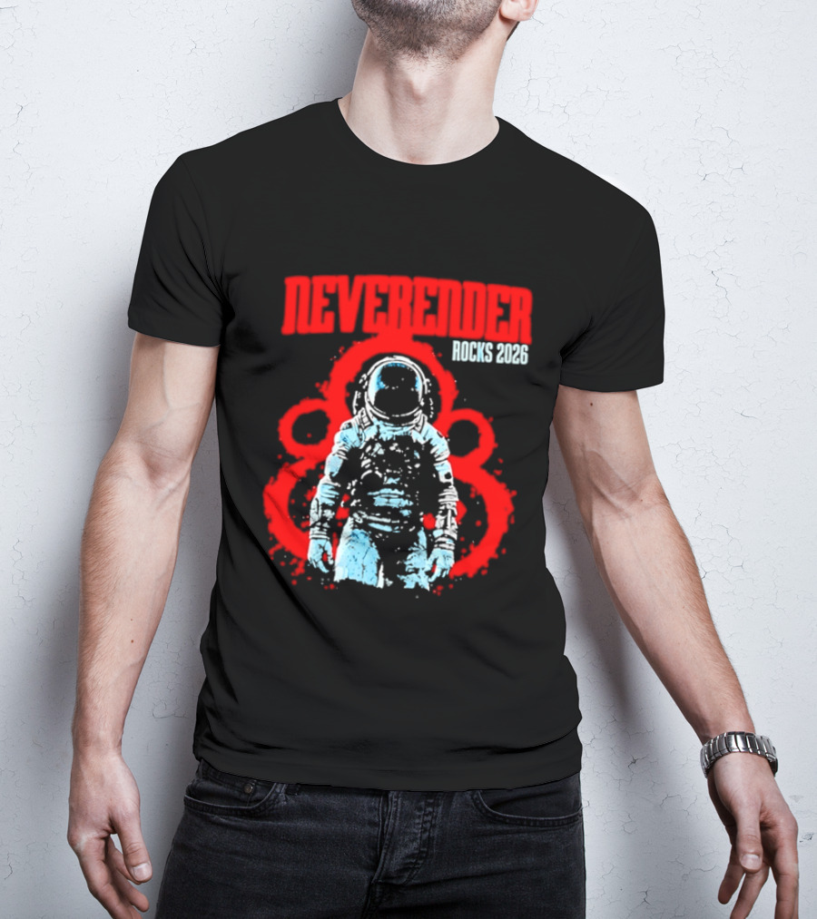 Neverender Rocks 2026 Astronaut Space Music Tour Splash T-Shirt