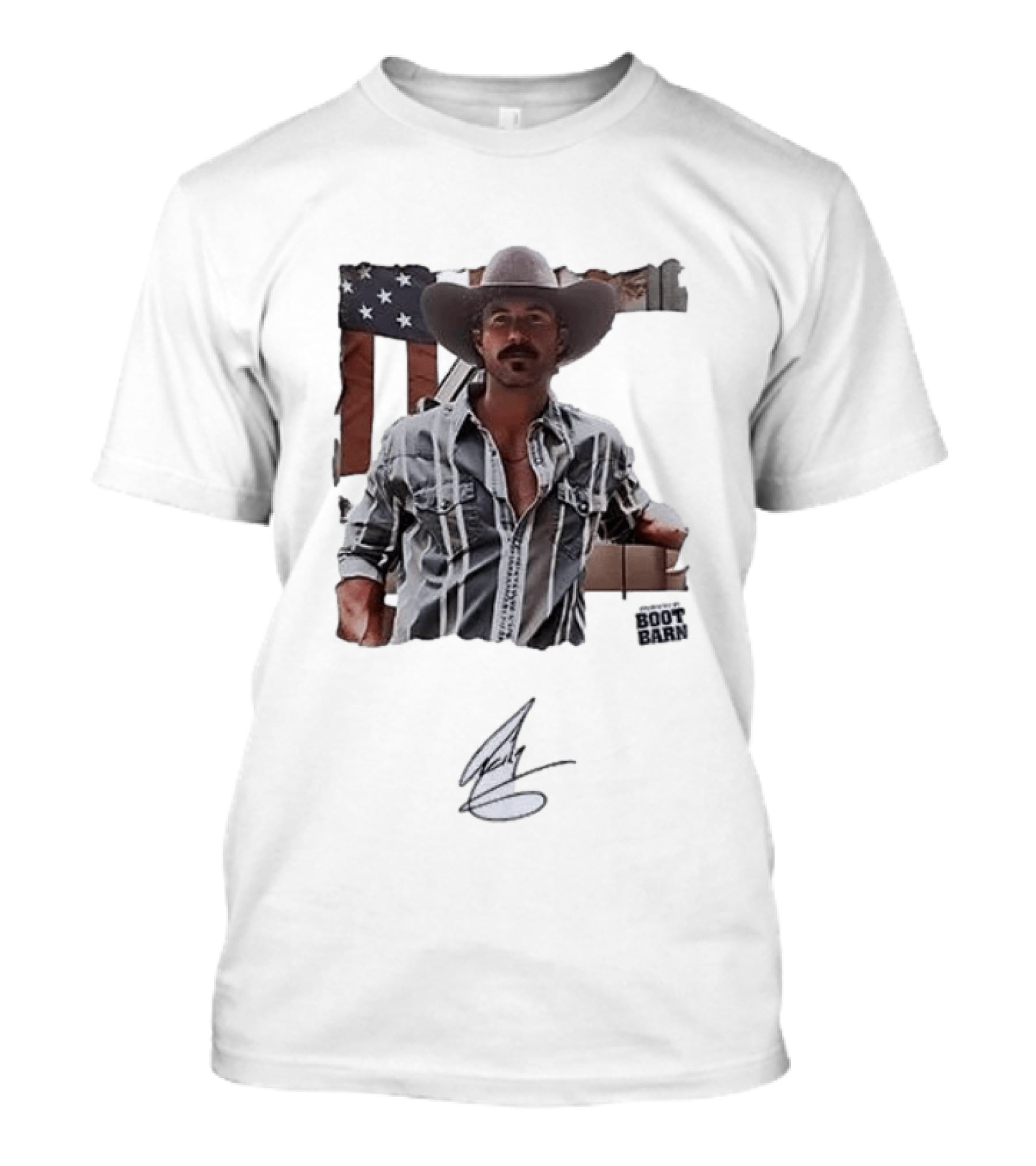Riley Green That's Just Me Tour Boot Barn American Flag T-Shirt