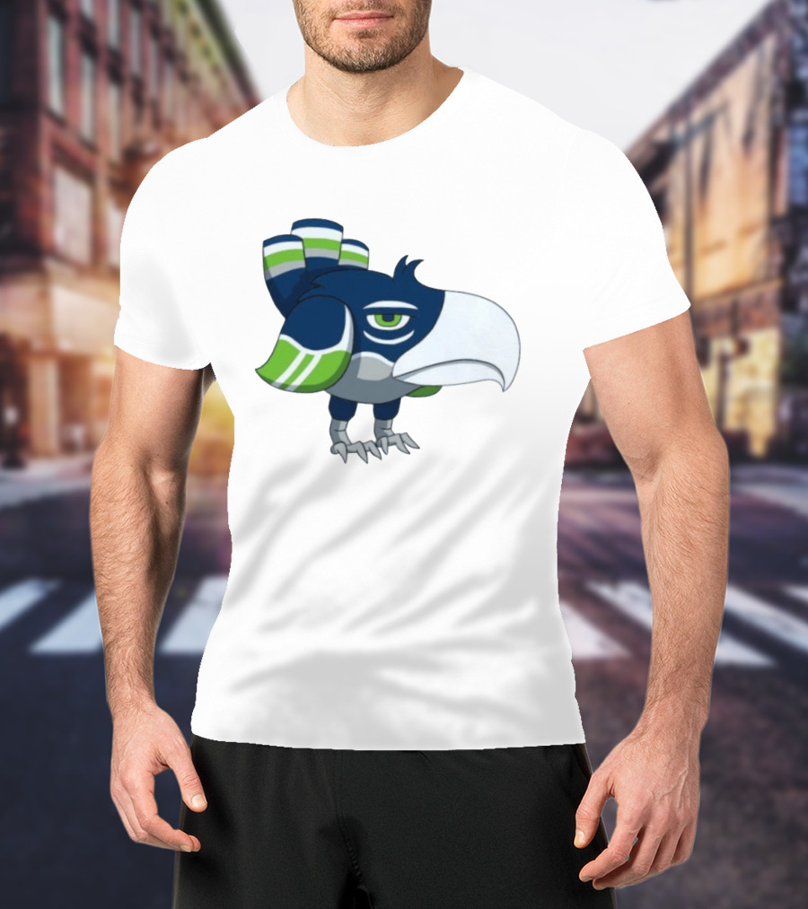 Seattle Seahawks Pokemon Crossover Bird Fan T-Shirt