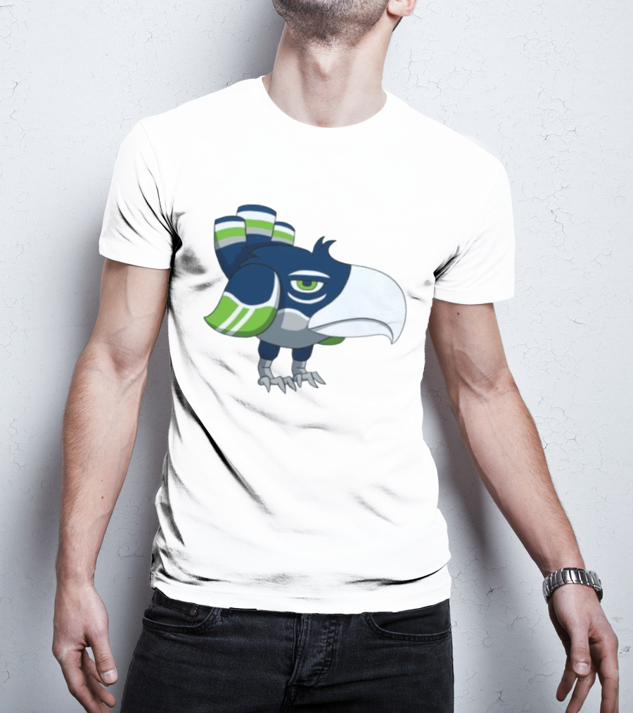 Seattle Seahawks Pokemon Crossover Bird Fan T-Shirt
