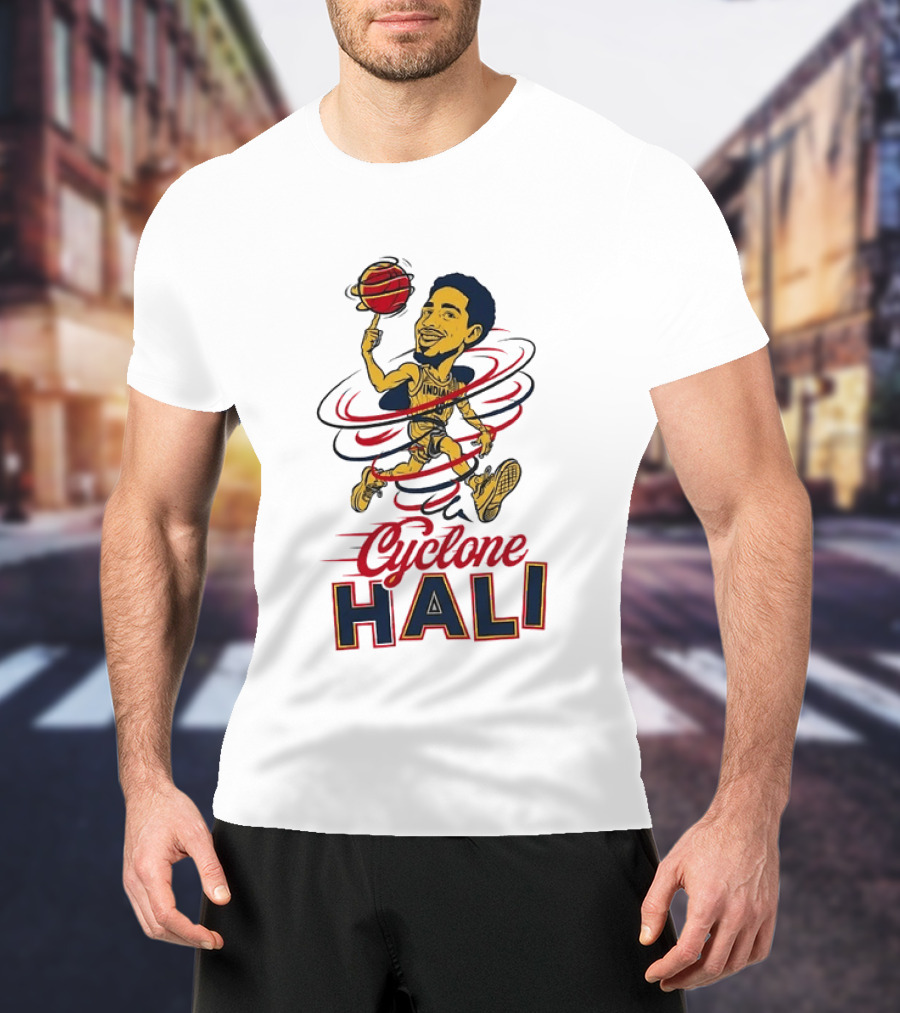 Tyrese Haliburton Cyclone Hali Indiana Pacers Number 0 NBA Basketball T-Shirt