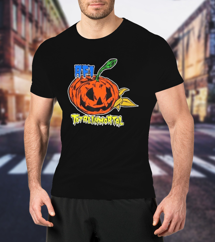AFI Totalimmortal Halloween Pumpkin Punk Rock Band Merch T-Shirt