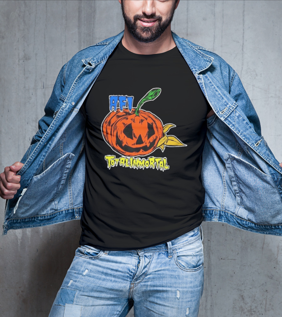 AFI Totalimmortal Halloween Pumpkin Punk Rock Band Merch T-Shirt