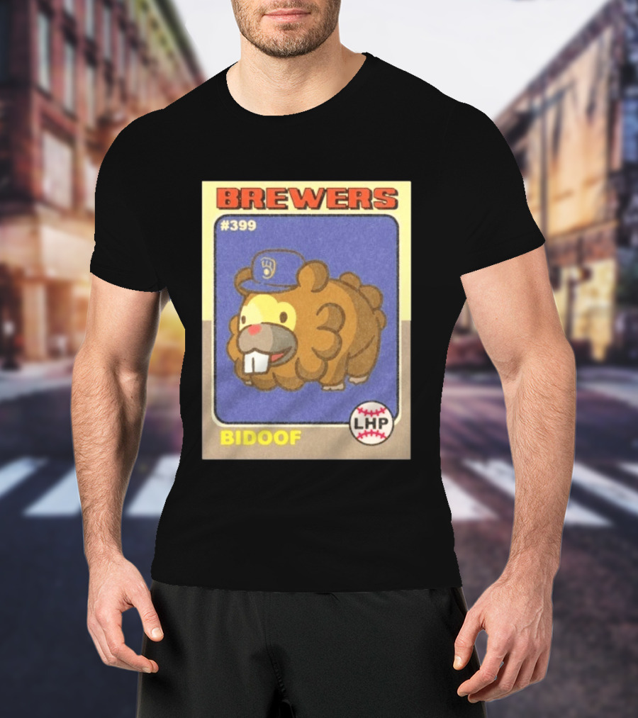 Brewers Bidoof Baseball Card #399 LHP T-Shirt