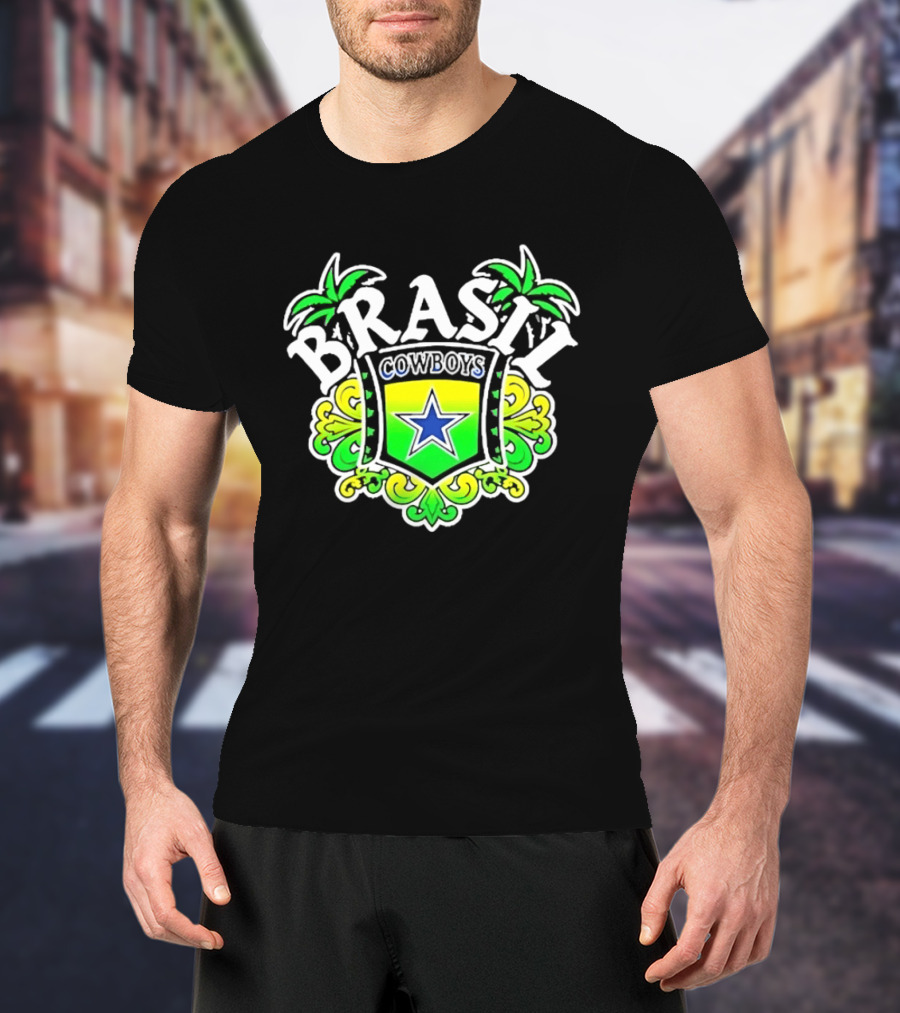 Brasil Cowboys Brazil Badge Palm Stars T-Shirt