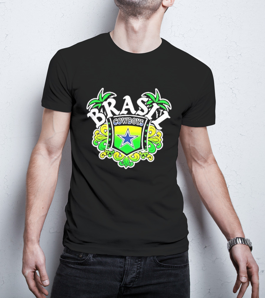 Brasil Cowboys Brazil Badge Palm Stars T-Shirt