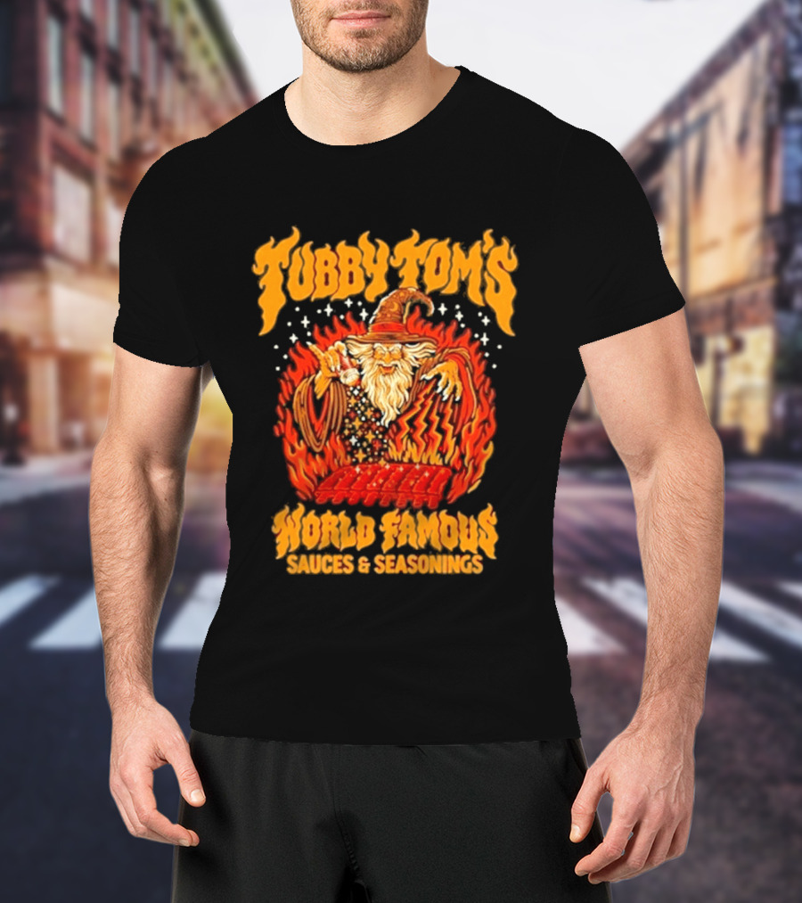 Tubby Tom's World Famous Sauces And Seasonings Wizard T-Shirt
