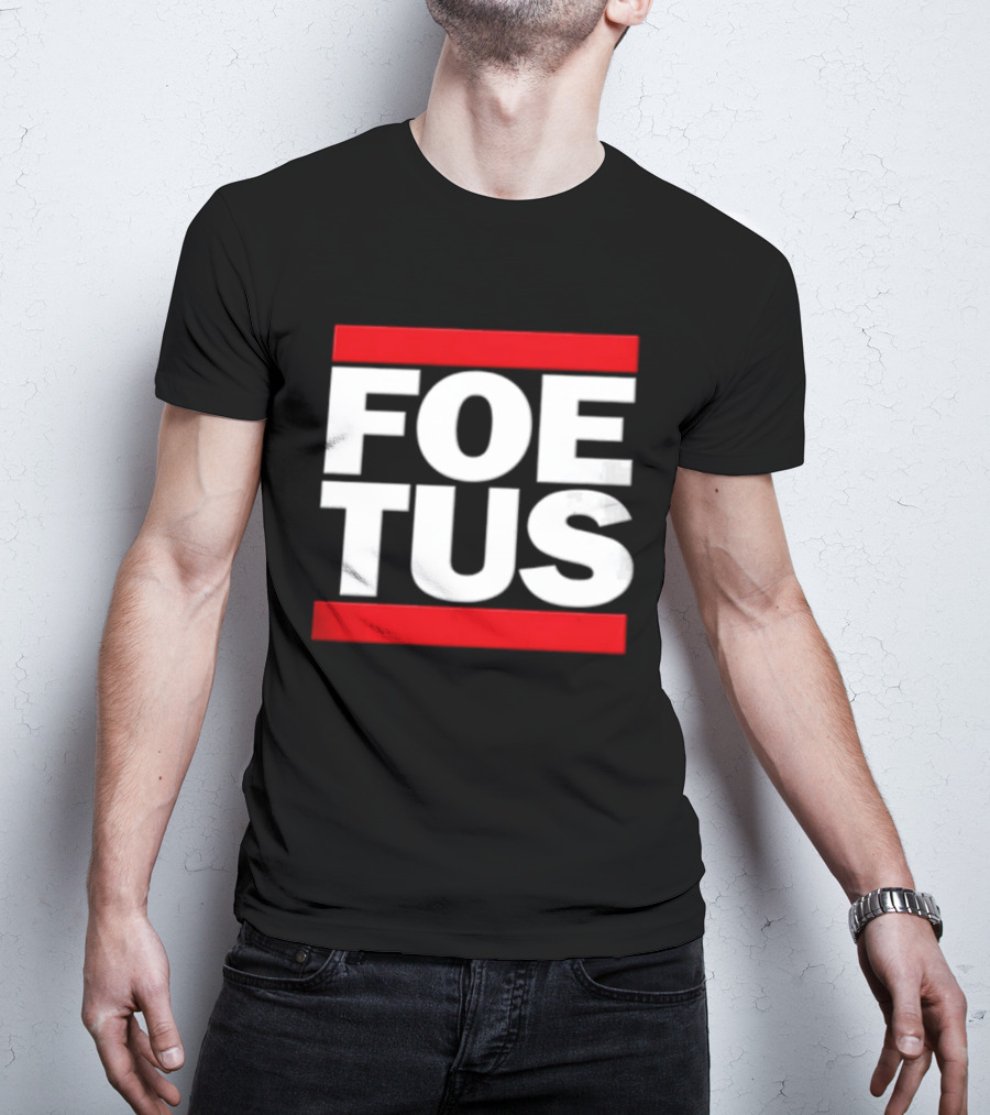 Foetus White Letters With Red Bars T-Shirt