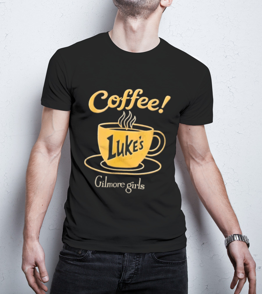 Gilmore Girls Luke's Coffee Yellow Cup Saucer Steam T-Shirt