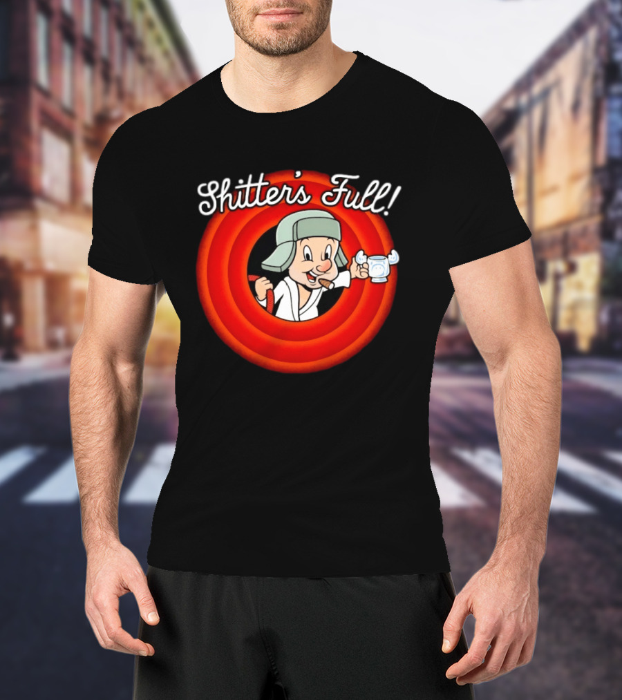 Shitter's Full Cousin Christmas Vacation Cartoon Character Cigar And Robe T-Shirt