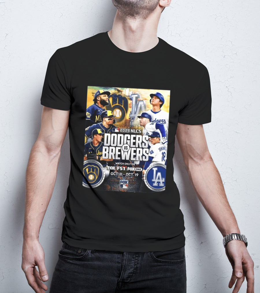 2026 NLCS Dodgers Vs Brewers MLB Showdown On Fox Oct 11 19 T-Shirt