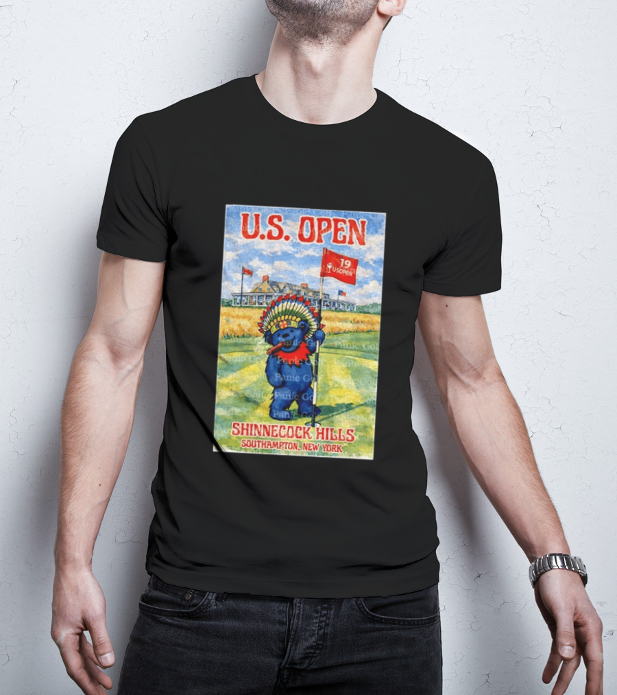 U.S. Open Shinnecock Hills Southampton New York Grateful Dead Dancing Bear Golf Course T-Shirt