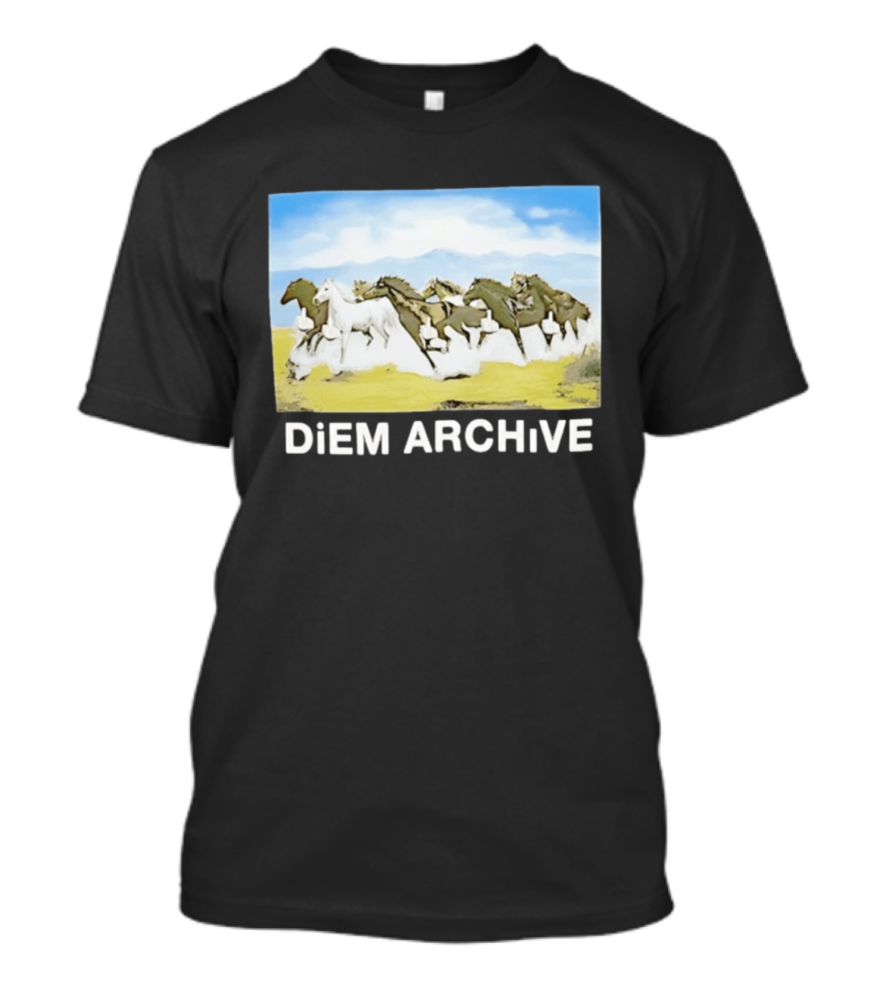 DiEM ARCHiVE Running Horses T-Shirt