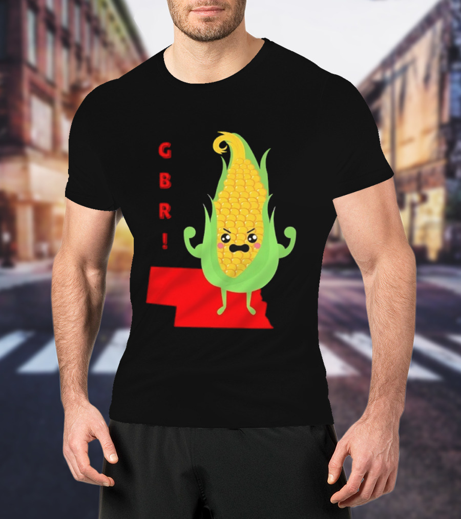 GBR Nebraska Corn Go Big Red Cornhusker Spirit T-Shirt