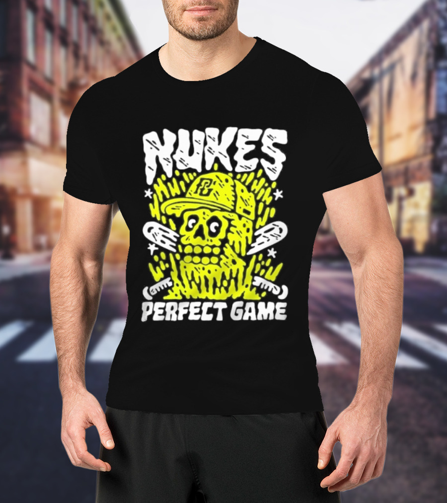 Nukes PC Skull Baseball Perfect Game T-Shirt