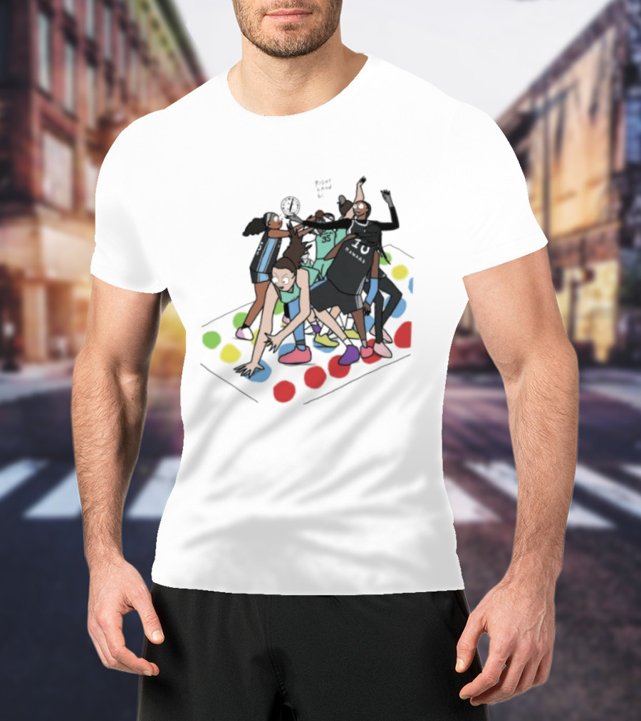 Brooklyn 35 Howard 10 Atlanta Dream Vs NY Liberty Twister Floor Game Competition T-Shirt