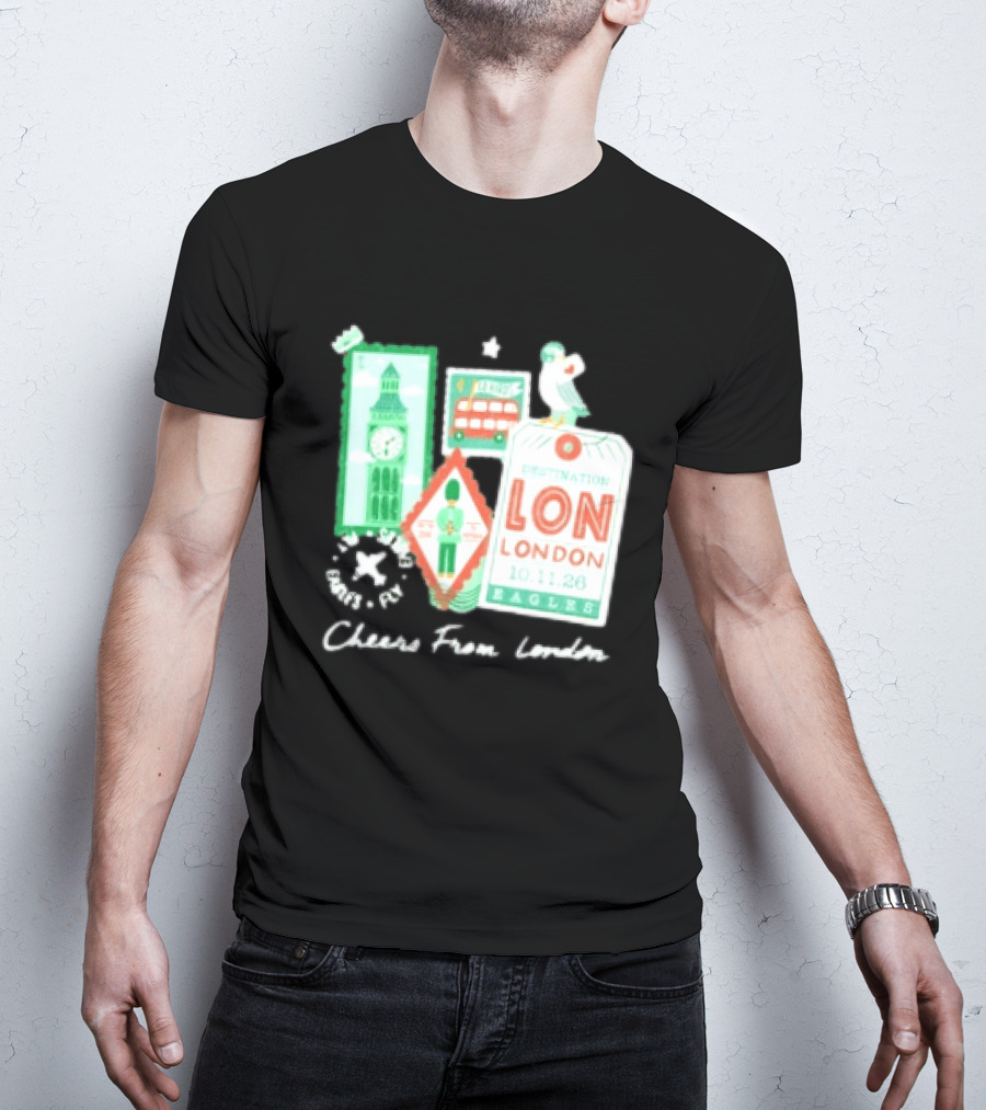 Philadelphia Eagles Destination London 101126 Cheers London T-Shirt