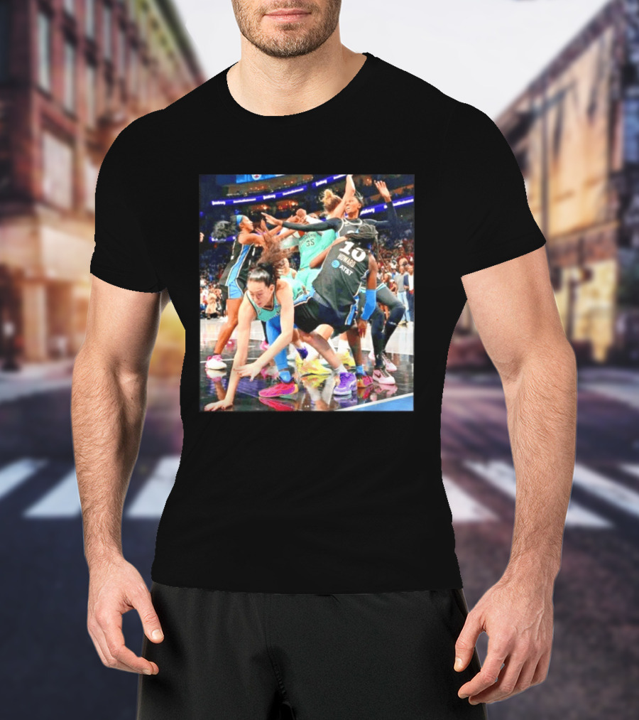 WNBA Action Howard 10 Brooklyn 35 AT&T Basketball Game T-Shirt
