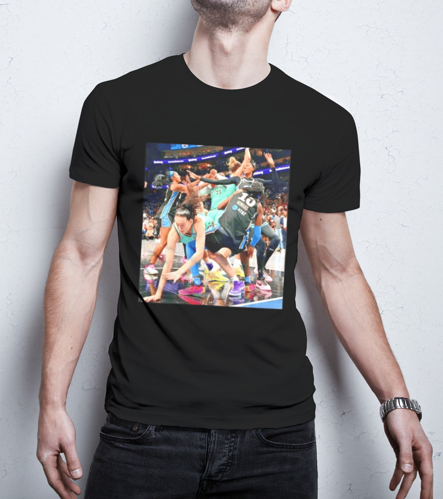 WNBA Action Howard 10 Brooklyn 35 AT&T Basketball Game T-Shirt