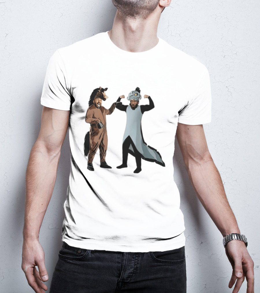James Harden Joel Embiid Horse And Dinosaur Costumes Basketball Duo T-Shirt