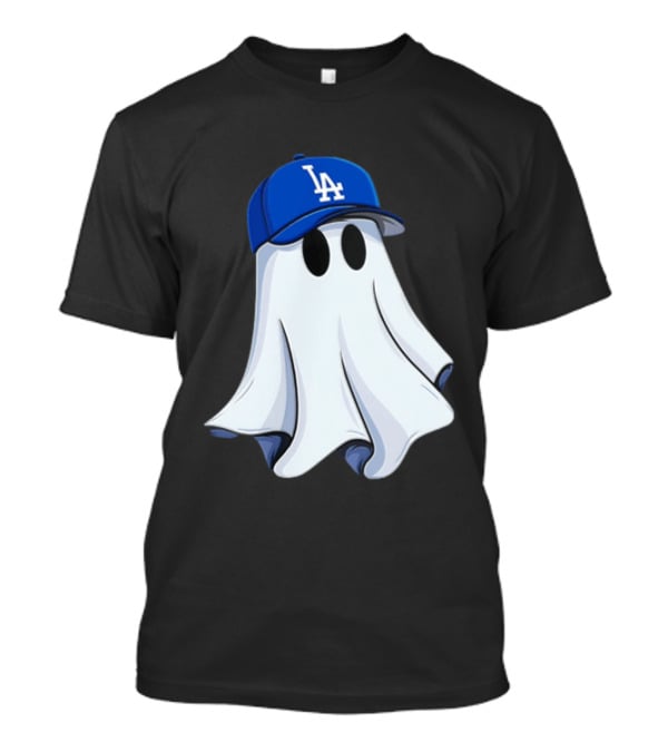 Los Angeles Dodgers Ghost In Blue LA Cap T-Shirt