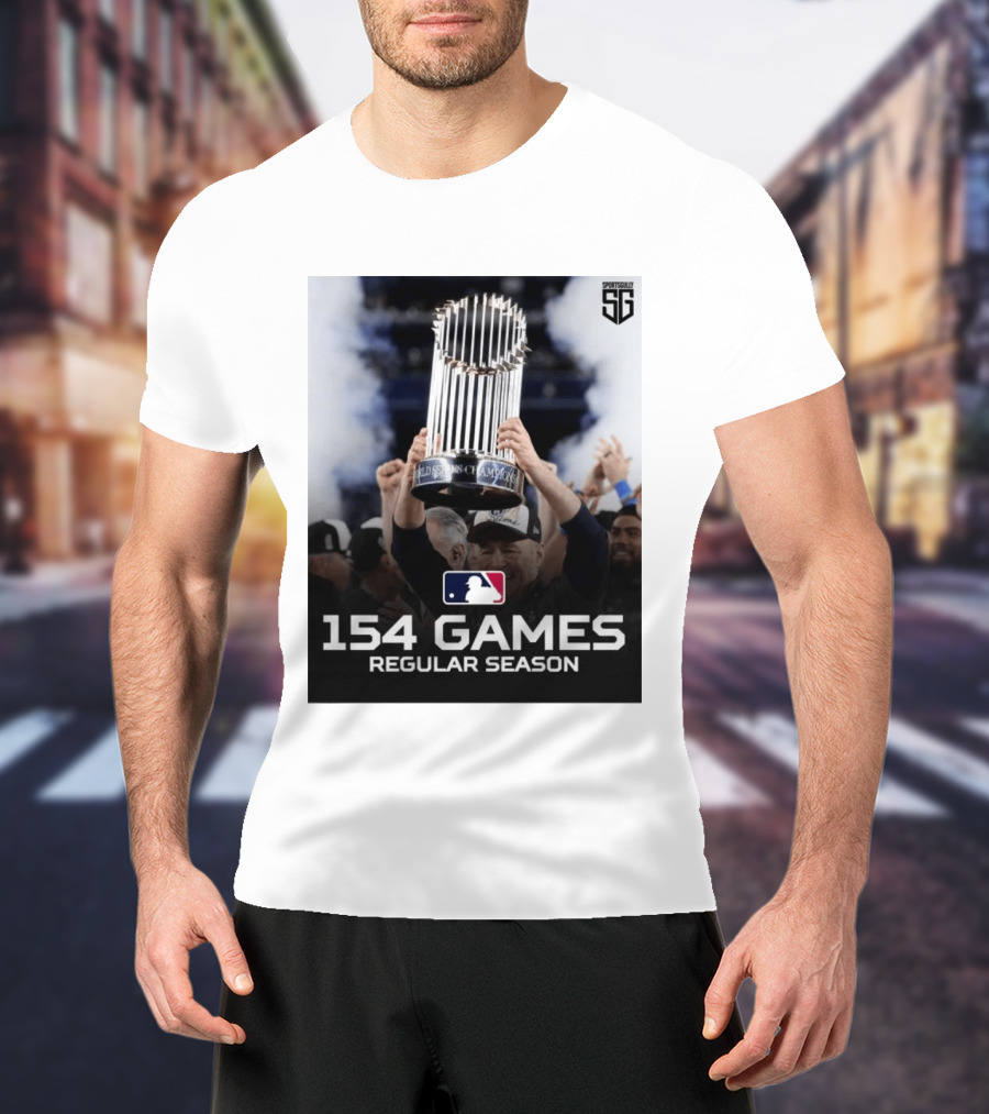 MLB 154 Games Regular Season World Series Champions Trophy T-Shirt