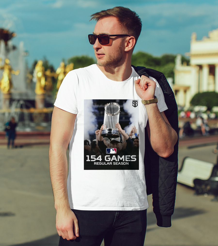 MLB 154 Games Regular Season World Series Champions Trophy T-Shirt