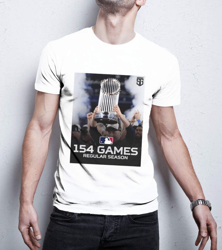 MLB 154 Games Regular Season World Series Champions Trophy T-Shirt