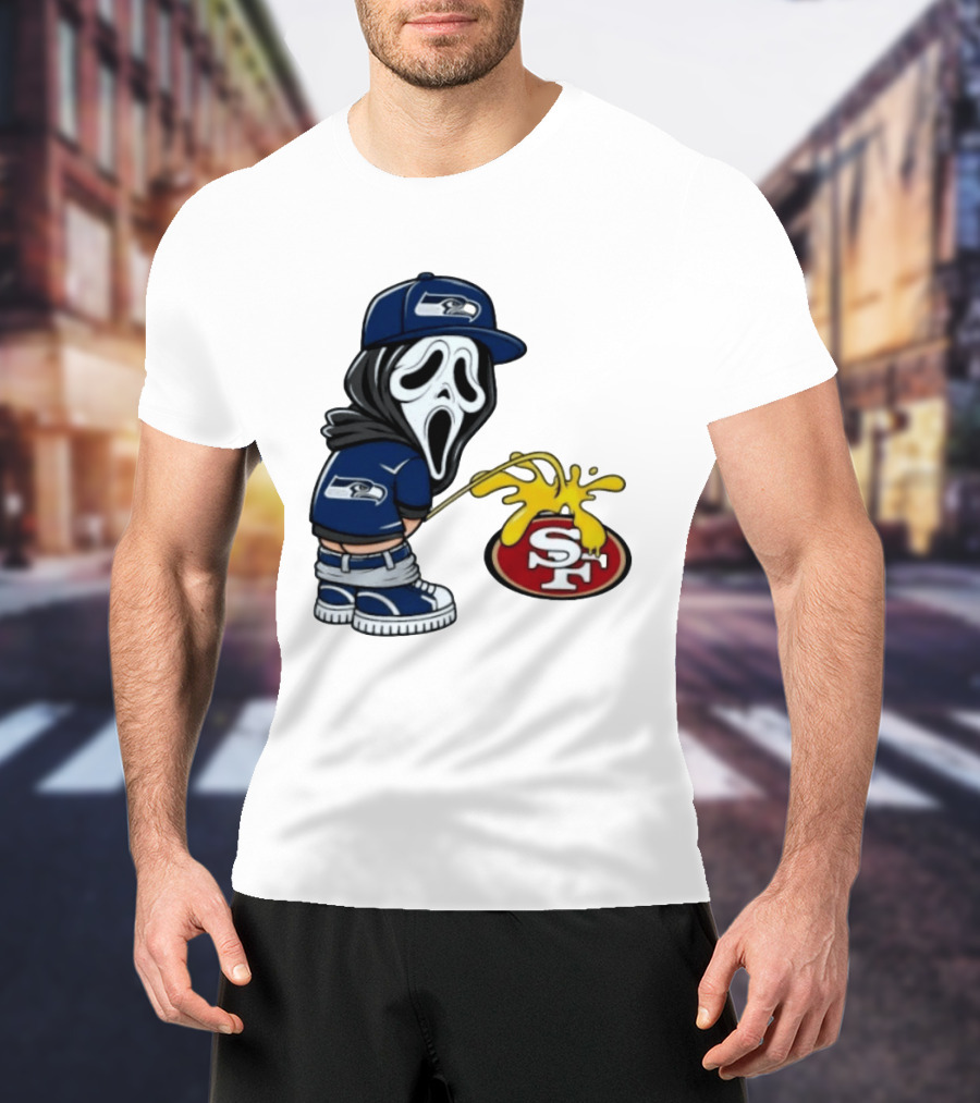 Seattle Seahawks Ghostface Fan Rivalry With San Francisco 49ers T-Shirt
