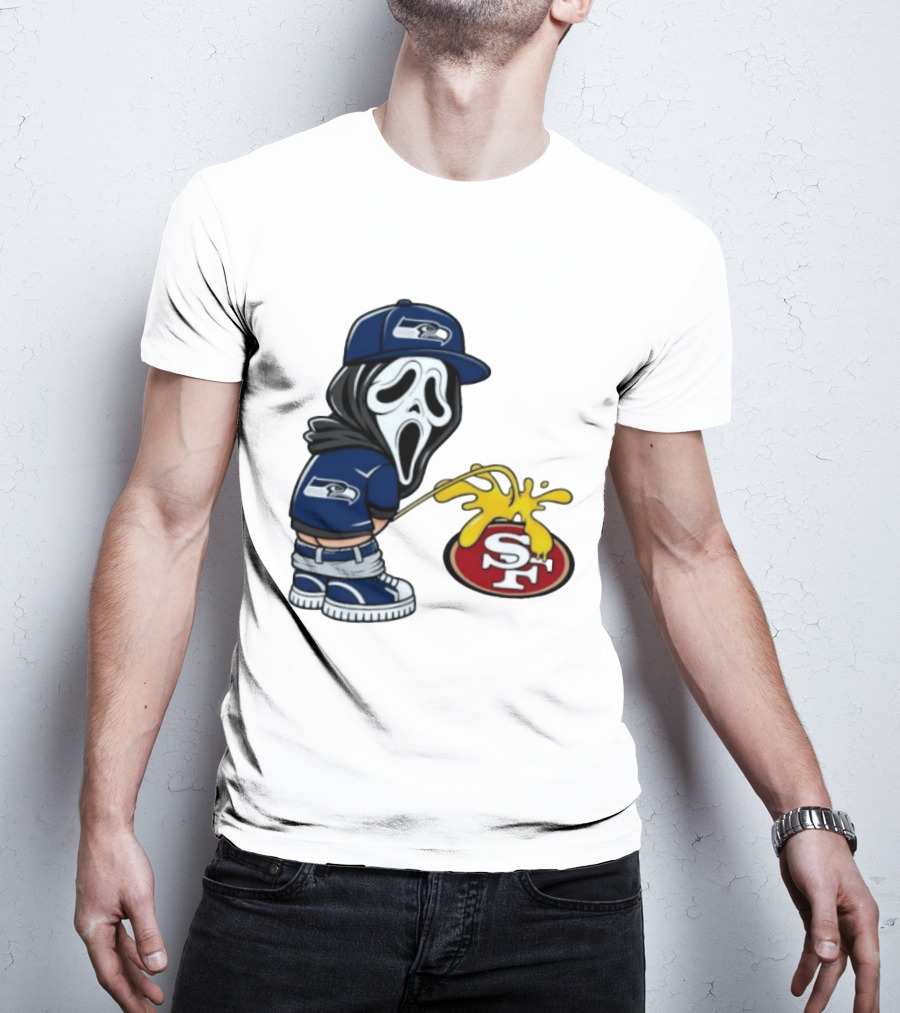Seattle Seahawks Ghostface Fan Rivalry With San Francisco 49ers T-Shirt