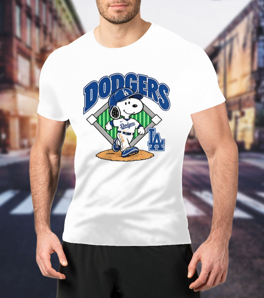 Snoopy Baseball Los Angeles Dodgers MLB Take October T-Shirt
