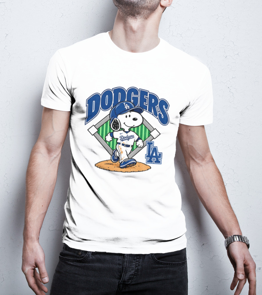 Snoopy Baseball Los Angeles Dodgers MLB Take October T-Shirt