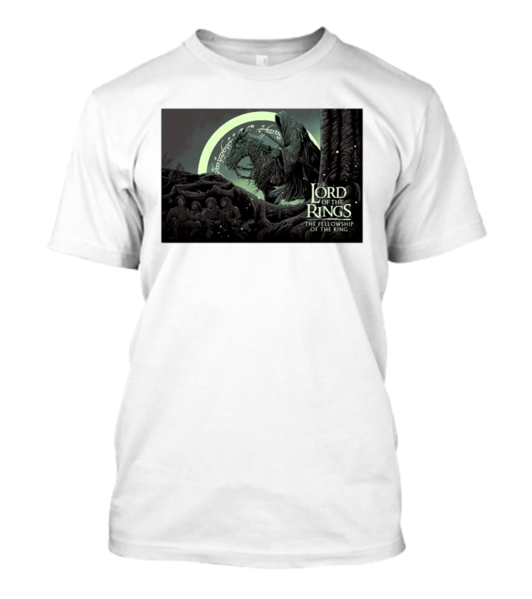 The Lord Of The Rings The Fellowship Of The Ring Nazgûl And Hobbits Scene T-Shirt