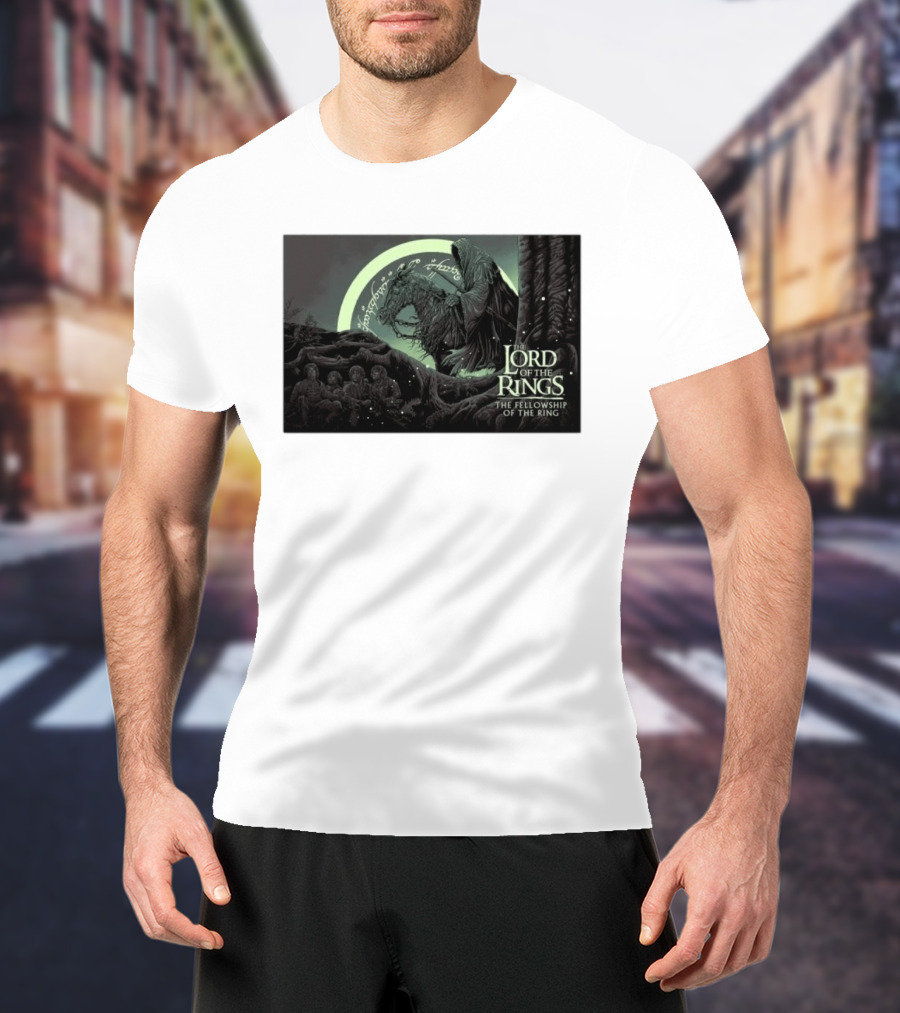 The Lord Of The Rings The Fellowship Of The Ring Nazgûl And Hobbits Scene T-Shirt