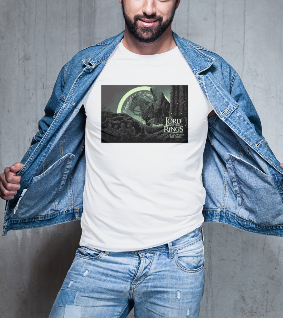 The Lord Of The Rings The Fellowship Of The Ring Nazgûl And Hobbits Scene T-Shirt