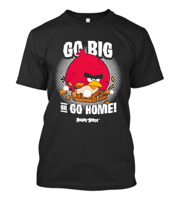 Angry Birds Go Big Or Go Home Red Bird Gaming T-Shirt