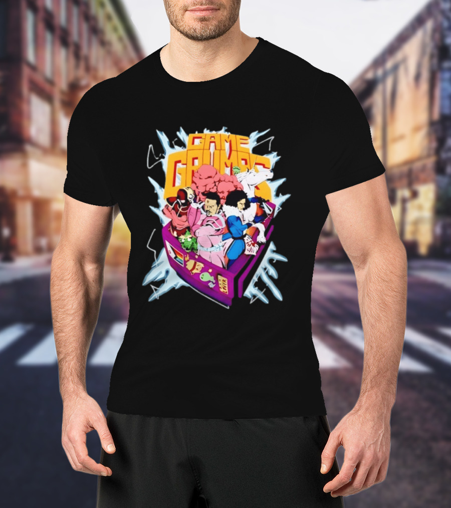 Game Grumps YouTube Gaming Retro Arcade Characters Explosion T-Shirt