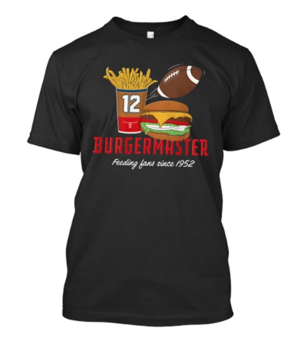 Burgermaster Feeding Fans Since 1952 French Fries Burger Football 12 T-Shirt