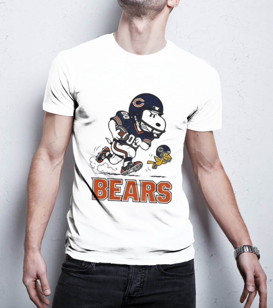 Chicago Bears Snoopy And Woodstock Football Team Fan T-Shirt