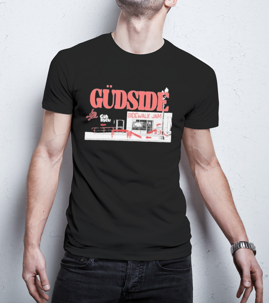 Güdside Sidewalk Jam Güd Byek Skateboard Street T-Shirt