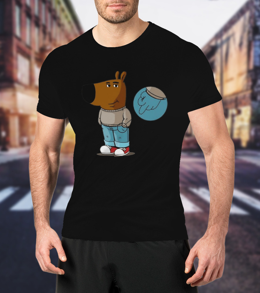 Chill Guy Middle Finger Bear Sweater Jeans Casual T-Shirt