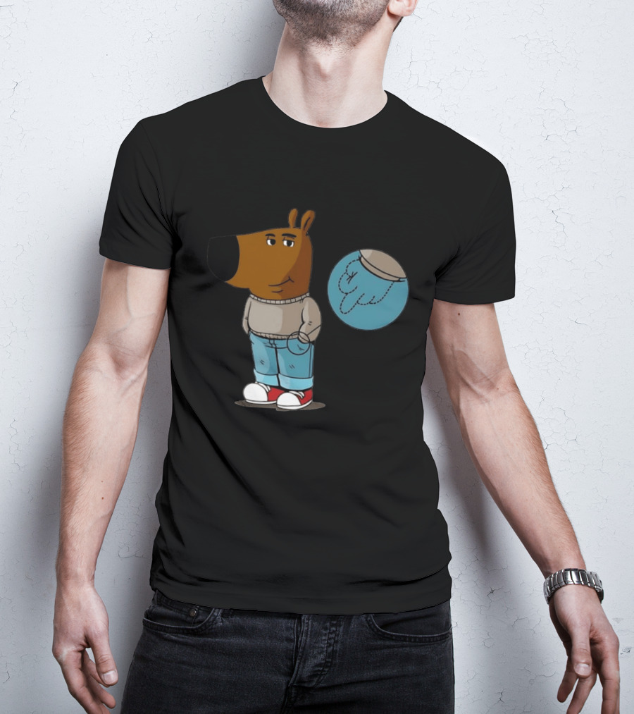 Chill Guy Middle Finger Bear Sweater Jeans Casual T-Shirt